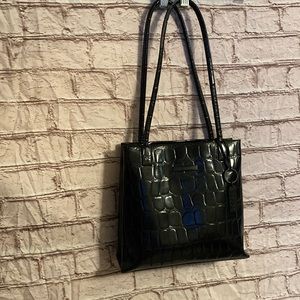 Esprit Crocodile embossed small tote bag